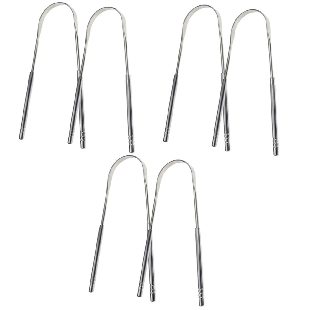 Sets Tongue Scrapers Metal Tongue Scraper for Adults Oral Care Supplies Pcs