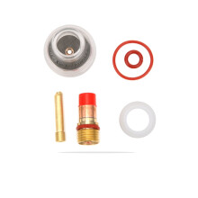 Tig Welding Gas Lens, Tig Welding Nozzle Cup Tig Torch Glass Cup Tig Welding Cup Fluid Nozzle Set Tig Welding Accessories for TIG17/18/26(2.4MM)