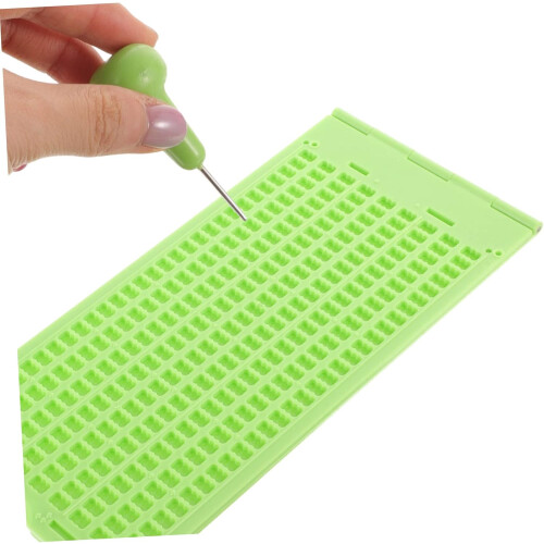 Braille and Stylus Kit for Blind 9line 30Cell Writing Tablet and Blind Learning Aid 2