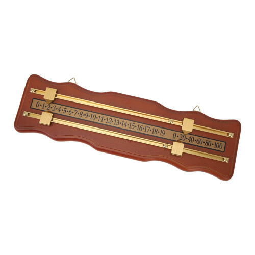 Billiard Game Scorer 2 Track Wavy Brown Medium 2