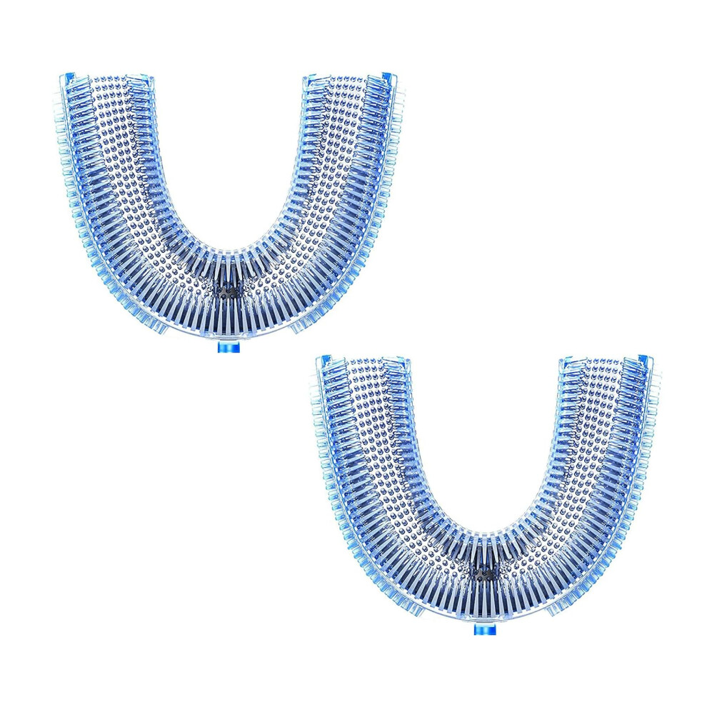 2 Pcs Silicone UShaped Brush Head Replacement Compatible with UShaped Toothbrush,360 Degree Cleaning