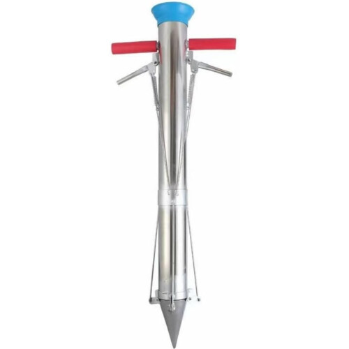 Stainless Steel Planting Garden Tools, Long Handled Bulb Planter Tools, Vegetable Transplanter (Double Handle) 1