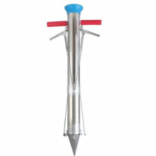 Stainless Steel Planting Garden Tools, Long Handled Bulb Planter Tools, Vegetable Transplanter (Double Handle)