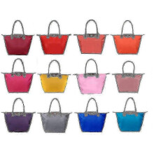 (S, purple) Long Champ Le Pliage Women's Satchel with Stylish New Design