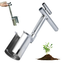Bulb Planter Tool Stainless Steel,   Garden Seedling Transplanter, Easy Planting