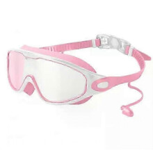 (Pink and White Transparent) Warddefend Swim Goggles,Wide View Anti Fog&UV Swimming Goggles,No Leaking Swim.