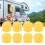 50mm Trailer Ball Protectors Pack 8 Yellow 1