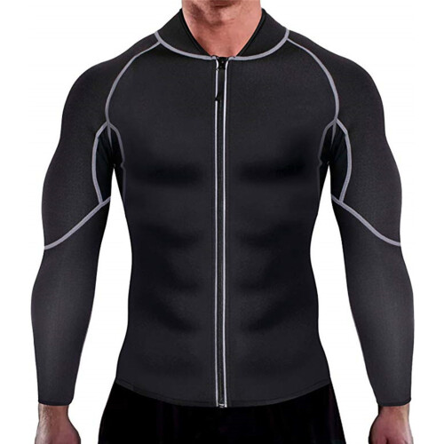 Men Long Sleeve Wetsuit Top Jacket Elastic 1