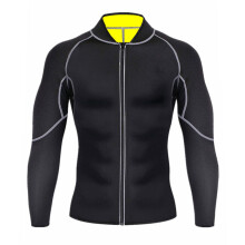 Men Long Sleeve Wetsuit Top Jacket Elastic