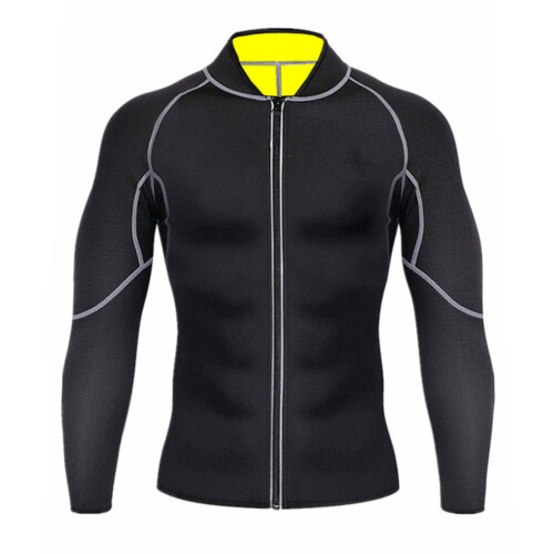 Men Long Sleeve Wetsuit Top Jacket Elastic