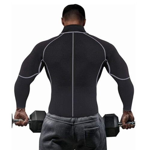 Men Long Sleeve Wetsuit Top Jacket Elastic 2