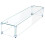 Fire Pit Wind Guard  23.5' x 7.5' x 6.5' Glass Wind Guard for Rectangular Fire Pit Table 1