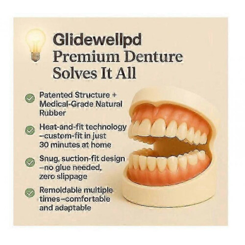 Glidewellpd - Premium Silicone Denture, Smileasego Premium Dentures Full Mouth 1