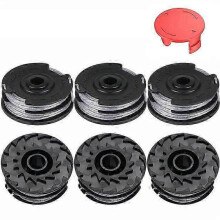 1 Set Compatible for BOSCH 6PCS Lawn Mower Trimmer Spools 9 + 1 Protection Cap 1600A00X61, 1600A00DU0, F016L724381