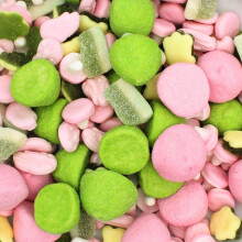(700g Sweet Jar) Green & Pink Wicked Inspired Sweet Mix