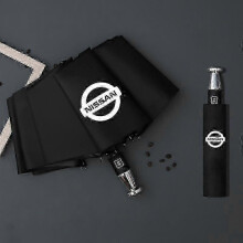 (Nissan) 2025 Rain Windproof 10-bone Auto Logo Umbrella