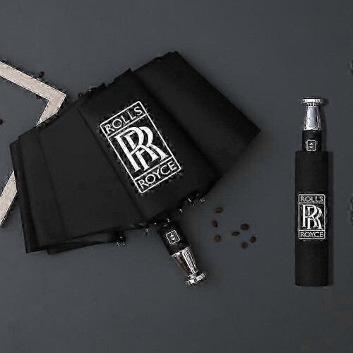 (Rolls-Royce) 2025 Rain Windproof 10-bone Auto Logo Umbrella