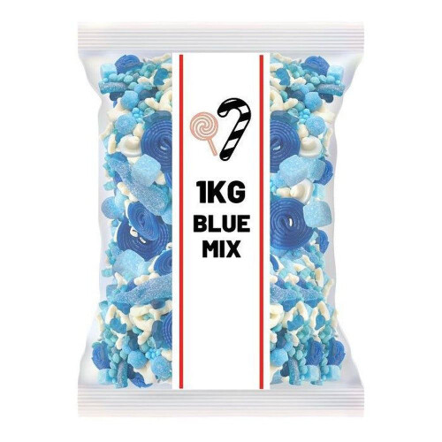 (1kg Blue Sweets Mix) 1kg Value Pick N Mix Sweets Bag