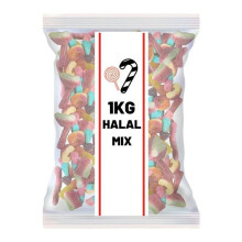 (1kg Halal Sweets Fizzy Mix) 1kg Value Pick N Mix Sweets Bag