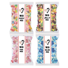 (4kg Pick N Mix Fizzy/Jelly/Blue/Pink Mix) 1kg Value Pick N Mix Sweets Bag