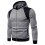 (2XL, Light Gray) Men's  Zip Sports  Hoodie 1