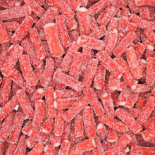 (Sour Strawberry Pencil Bites) Small Sweet Jar - Retro & Traditional Sweets