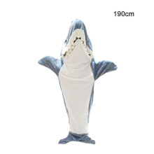 (190cm) Shark Blanket Hoodie Adult - Shark Onesie Adult Wearable Blanket - Shark Blanket Super Soft Cozy Flannel Hoodie Shark Sleeping Bag