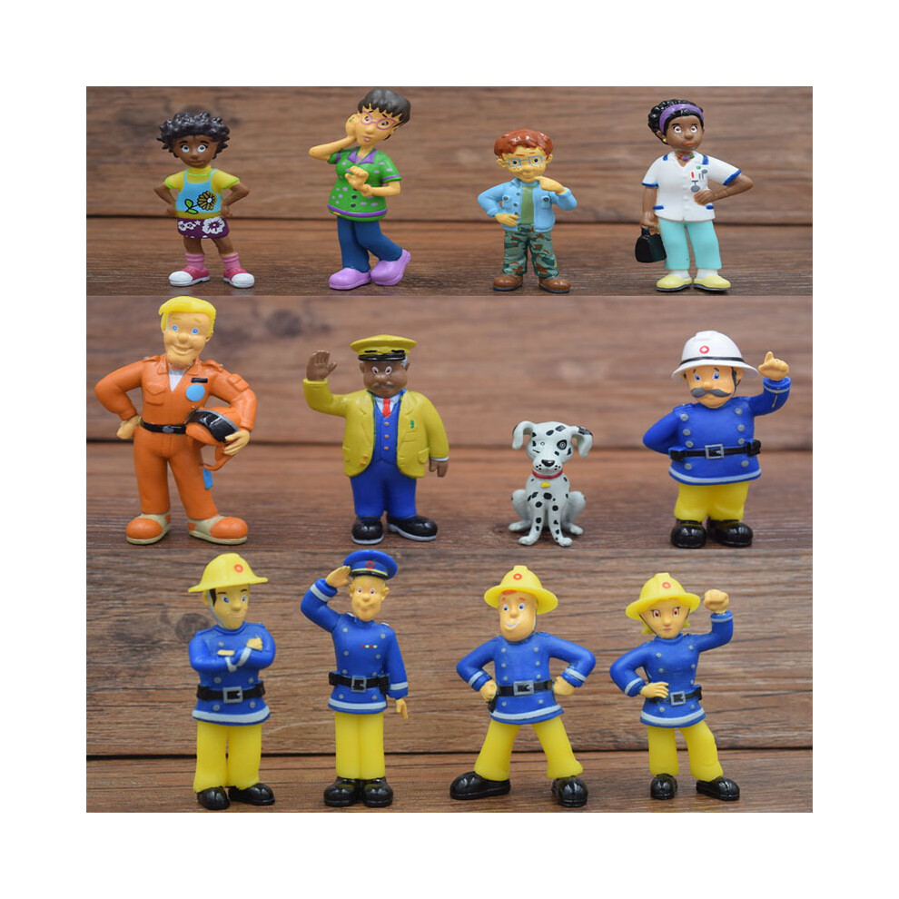 12 firefighter figurines, miniature landscape figures, desktop decorations-image-OPC-PHZ65BG-NEW