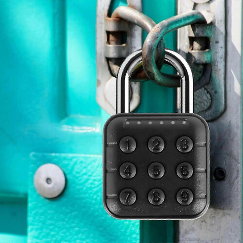(As show, One size) Combination Lock 6 Digit Password Code Digital Padlock Push Button Safe Padlock Security Padlock Locker Lock Apartment Lock 1
