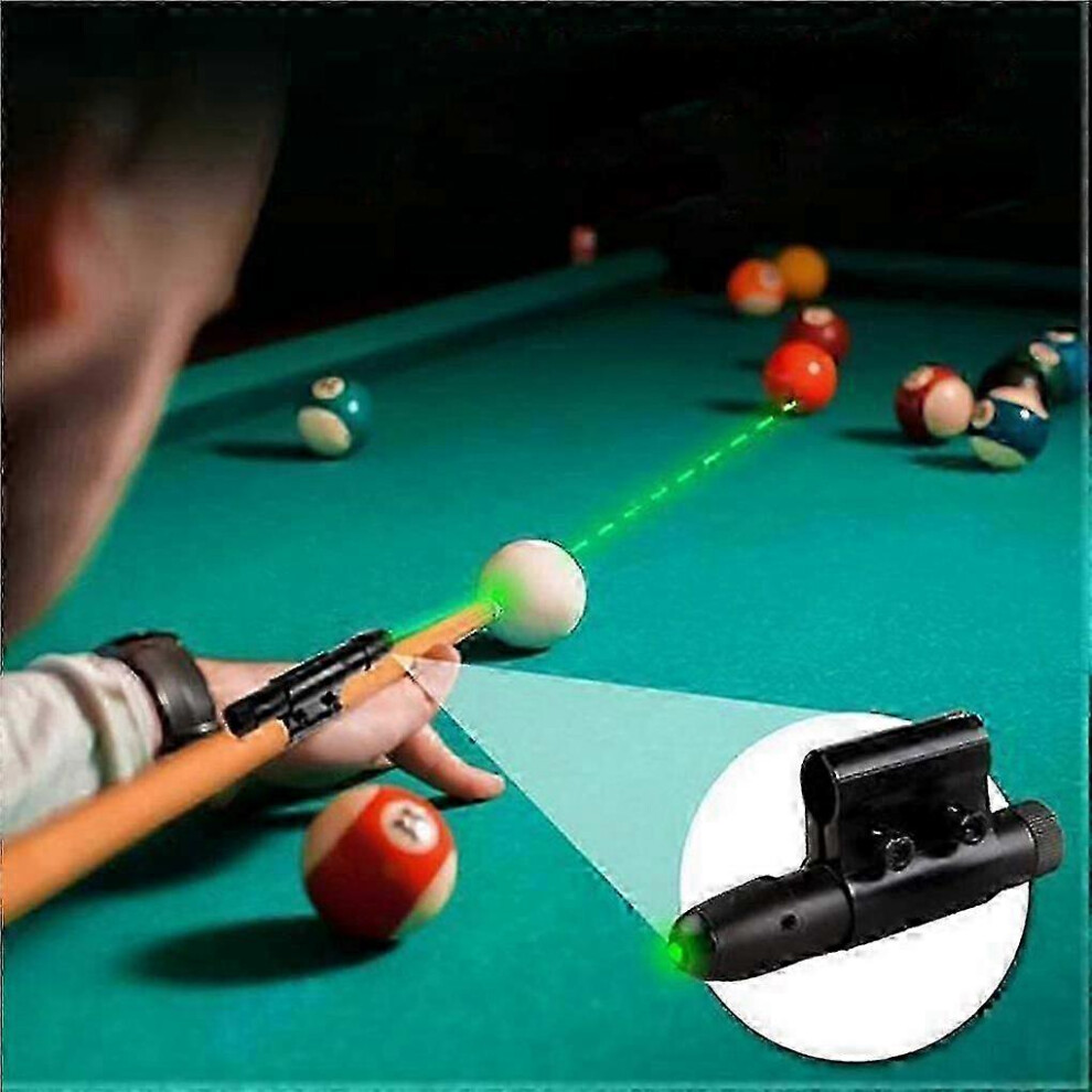 Kikidex (As Show, One Size) Pool Snooker Cue Laser Sight Billiard Auxiliary Sights Professional Practical Aiming Device Training Ancillary