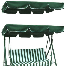 Porch Swing Canopy, Replacement Swing Top Cover, 3 Seater Garden Swing Seat