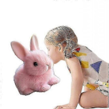 (pink) Hopping Bunny Toy,Rabbit Plush Interactive Toys,Electric Rabbit Toys