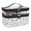 (white) Large Cosmetic Case Makeup Bag Storage Box Handle Organizer 1