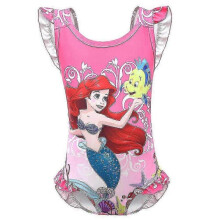 (4-5 Years, Rose Red) Girls Kids Cartoon Mermaid Princess Ariel Swimwear Bikini One-piece Swimsuit Bathing Suit Beachwear/YY