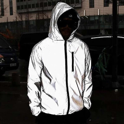 (XXL) Waterproof Warm Reflective Jacket High Visibility Safety Jacket Lightweight