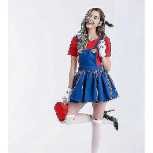 (M,Red)Costume Women's Luigi Costume Ber Costume 1