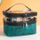 (green) Large Cosmetic Case Makeup Bag Storage Box Handle Organizer 2