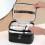 (black) Large Cosmetic Case Makeup Bag Storage Box Handle Organizer 4
