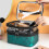 (green) Large Cosmetic Case Makeup Bag Storage Box Handle Organizer 3