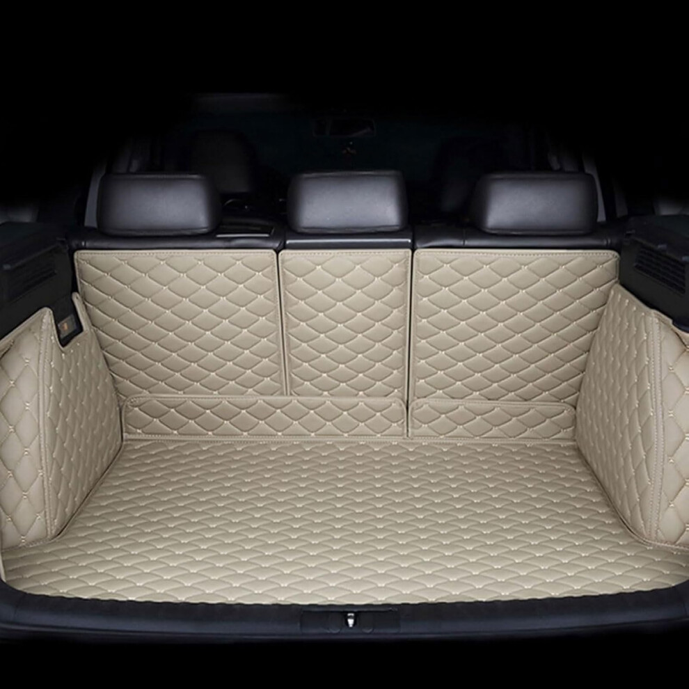 Car Trunk Mat For Jeep Compass 2017 (Without Audio), Full Coverage Leather Cargo Mat, Beige 477169080042