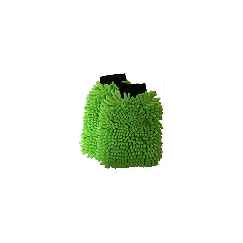 Microfibre Car Wash Mitt For Cleaning And Dusting Chenille Mitt Cleaning Gloves (2 Pcs) 477169080271