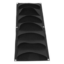 Vertical Hanging Garden Planter Wall Mounted Plant Grow Bag for Indoor Outdoor Decoration,Black (7 Pockets)