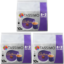 Tassimo Cadbury Hot Chocolate Pods x10 (Pack of 3, Total 30 Drinks)
