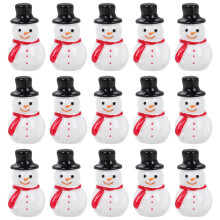 Mini Snowman Figurines with Top Hat: 30pcs Christmas Resin Snowman, Miniatures for Party Cake Toppers