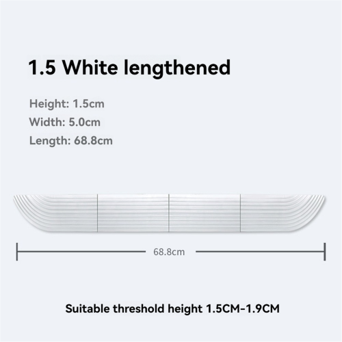 Barras de limiar para varredor de piso — Compatíveis com limiares de 1,5 a 1,9 cm — Branco 2