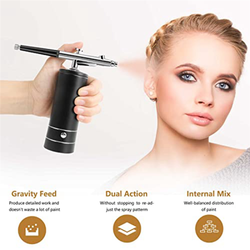 Airbrush Kit Rechargeable Airbrush Compressor, 30PSI High Pressure 2