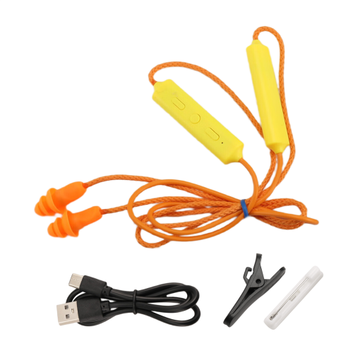 Ørepropper Bluetooth-øretelefon til arbejde, støjdæmpning, orange 2