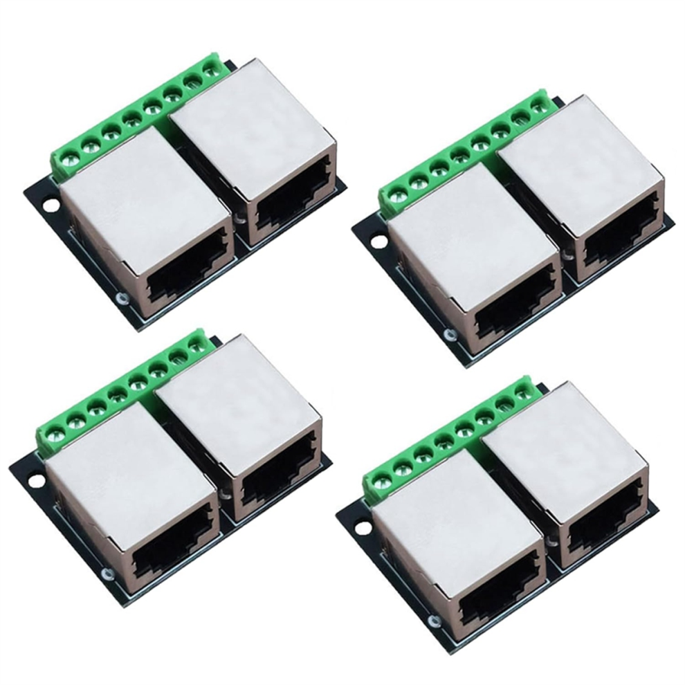 Scheda Di Breakout Con Terminale Femmina Doppio Ethernet RJ45 Da 4 Pezzi