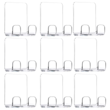 9 Pieces Acrylic Self Adhesive Razors Holder Hooks Shower Hook