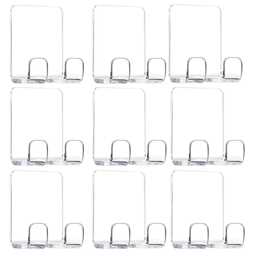 9 Pieces Acrylic Self Adhesive Razors Holder Hooks Shower Hook